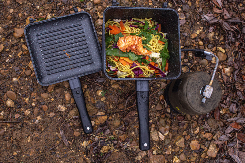 RidgeMonkey - Deep Pan &amp; Griddle XL Granite Edition - Swingawaytent