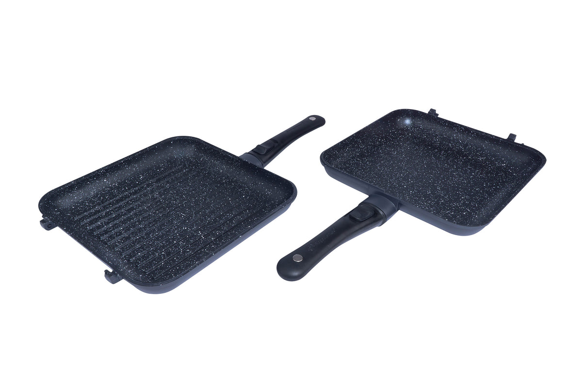 RidgeMonkey - Connect Pan &amp; Griddle XXL Granite Edition - Swingawaytent